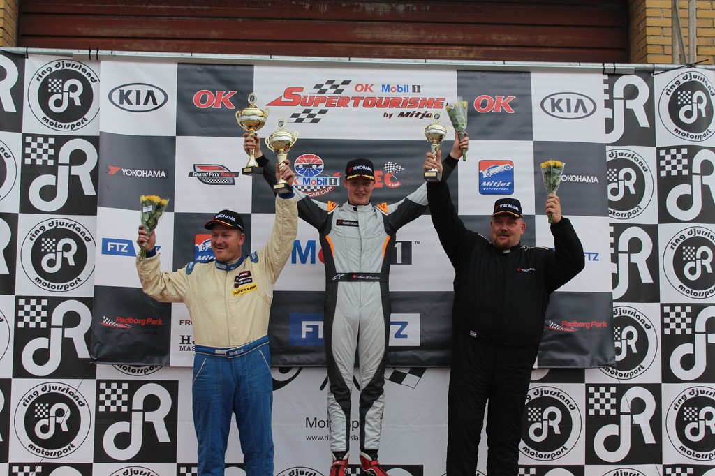Podiet i heat 1 – Mads Hedegaard Frederiksen foran Steffen Larsen og Brian Johannesen
(Foto: JJ Media)